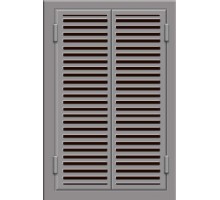 Двухстворчатые жалюзийные распашные (без окраса) 